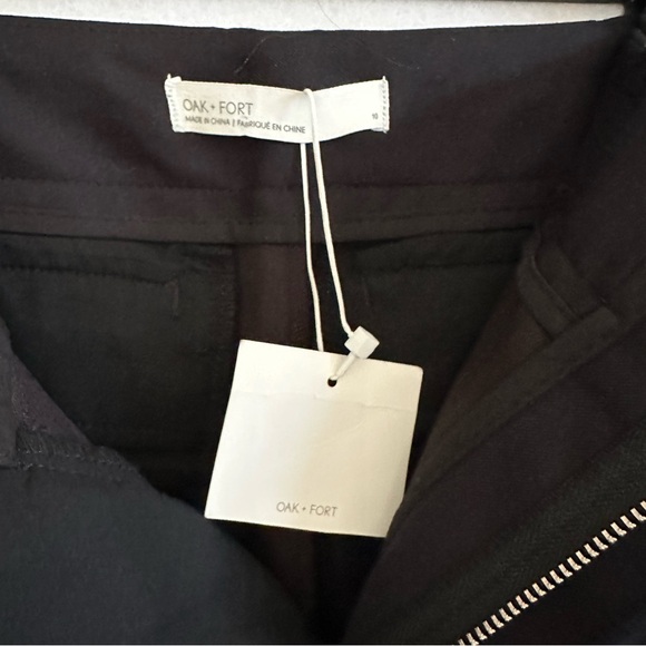 NWT Oak and Fort Women’s Parachute Pants Wide Leg High Rise Black Size 10 - Picture 7 of 13
